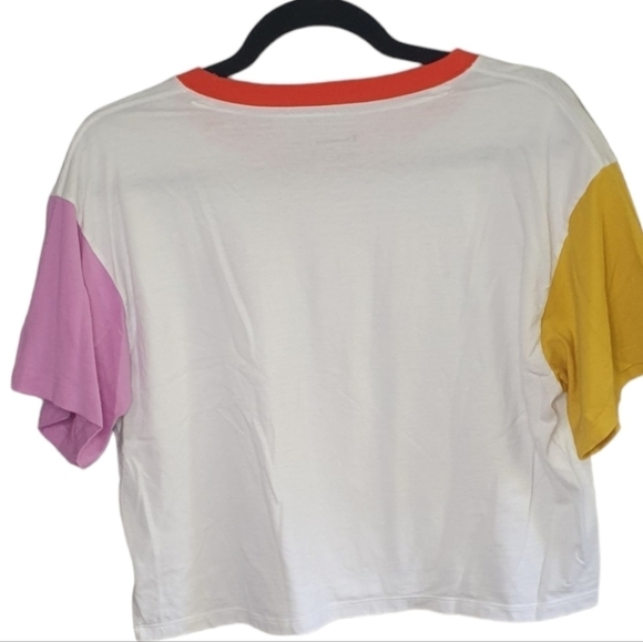 CHAMPION Crop Top Multi Colored Tee Women's Size M - Picture 4 of 7